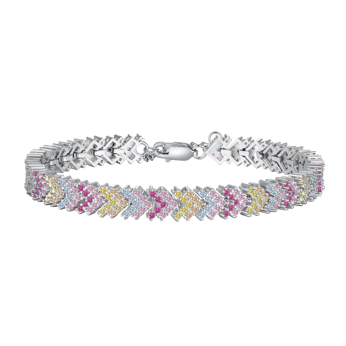 [Amore]Ornate Sparkling Round Cut Party Bracelet