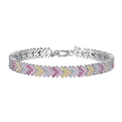 [Amore]Ornate Sparkling Round Cut Party Bracelet