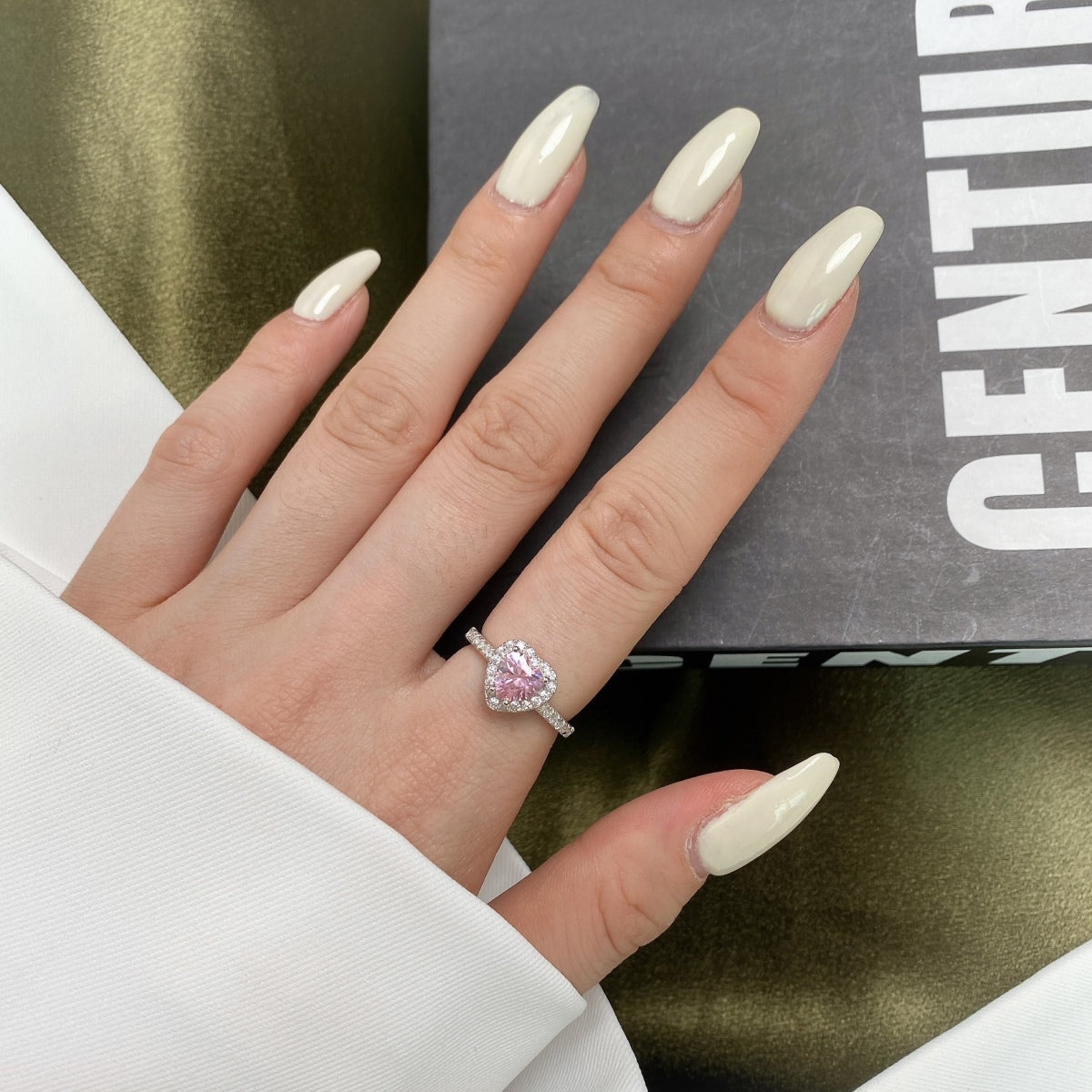 [Amore]Eternity Splashy Romantic Heart Shape Lover Ring