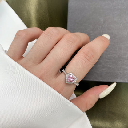 [Amore]Eternity Splashy Romantic Heart Shape Lover Ring