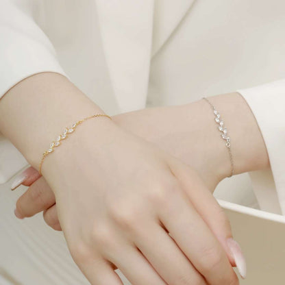 [Amore]Elegant Wheat Leaves Shape Bracelet