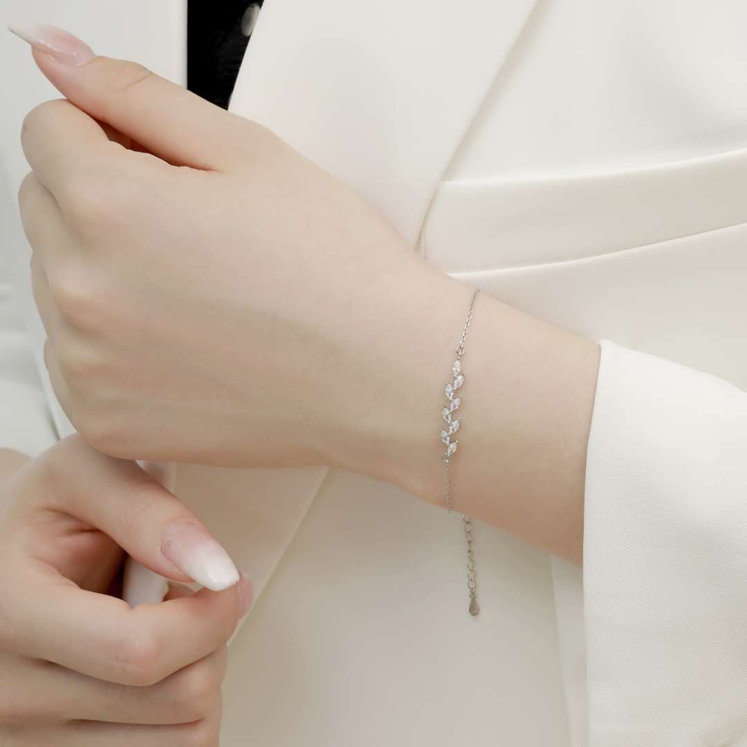 [Amore]Elegant Wheat Leaves Shape Bracelet