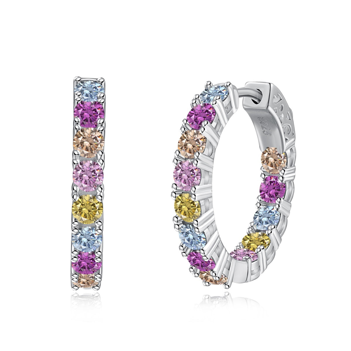 [Amore]Unique Round Cut Daily Earrings