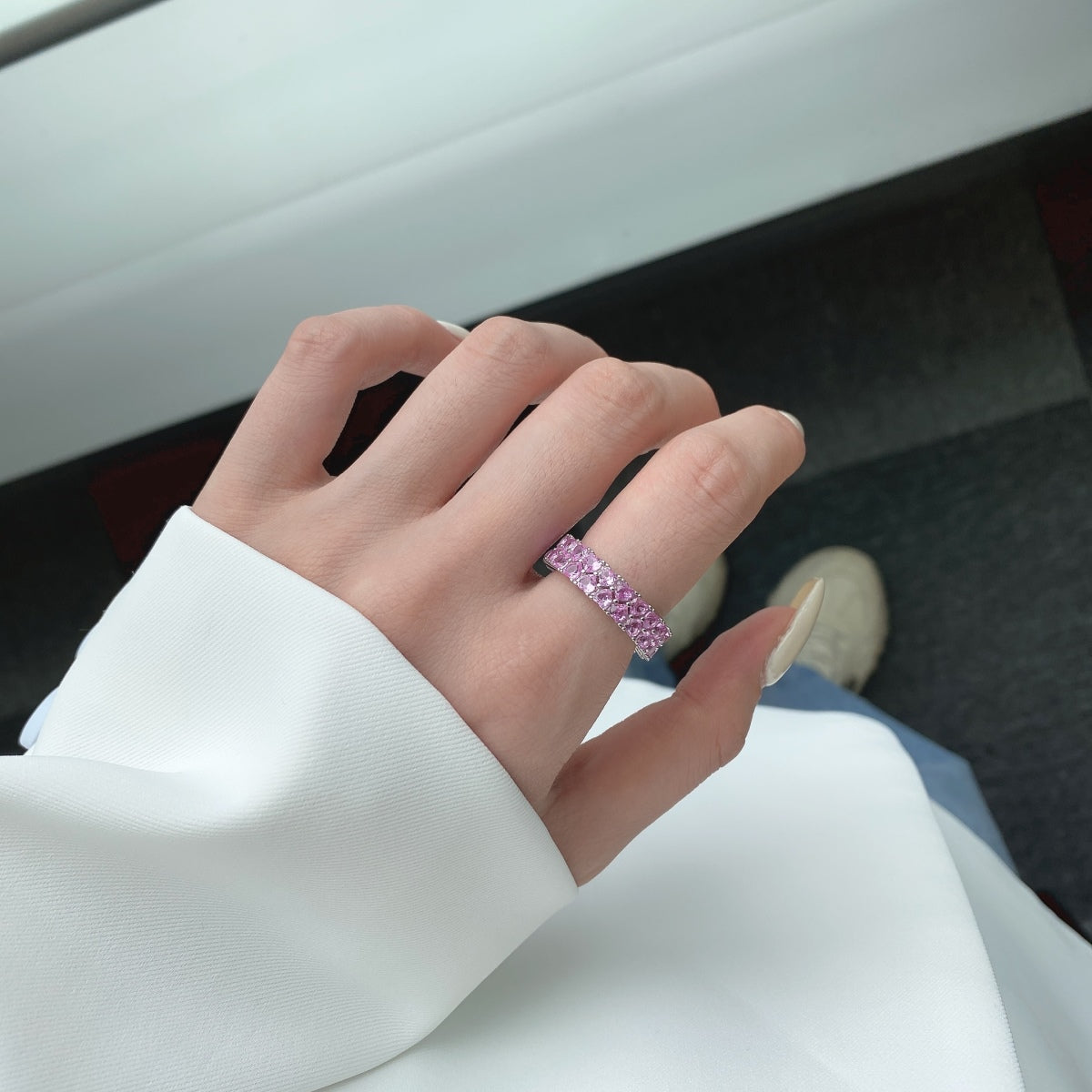 [Amore]Sparkling Full Heart Ring