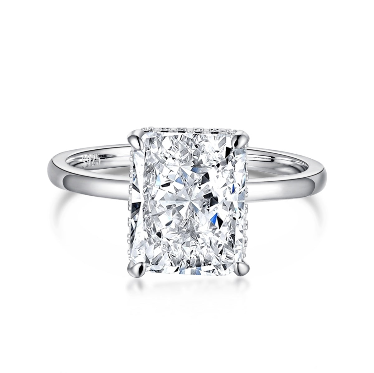 [Amore]4.0 Carat Ornate Enchanting Radiand Cut Banquet Ring