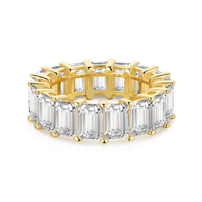 [Amore]0.75 Carat Elegant Emerald Cut Tennis Ring
