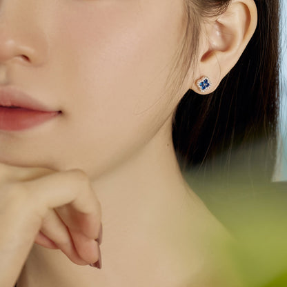 [Amore]Four-Leaf Clover Flower Shaped Earrings