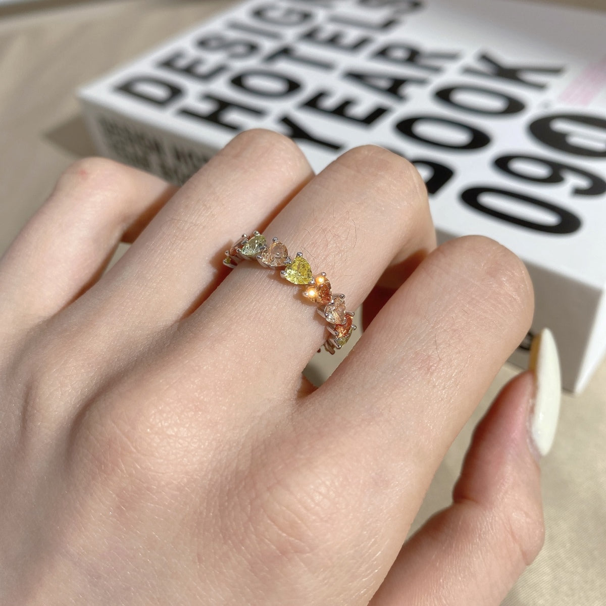 [Amore]0.25 Carat Radiant Romance Heart Cut Lover Ring