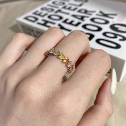 [Amore]0.25 Carat Radiant Romance Heart Cut Lover Ring