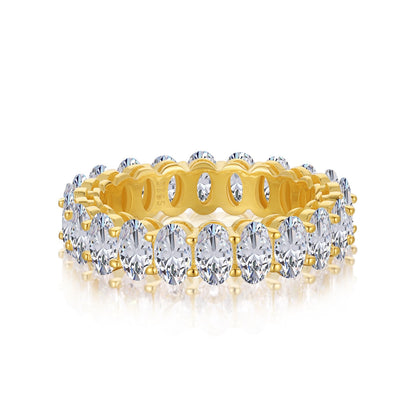 [Amore]Ornate Oval Cut Tennis Ring