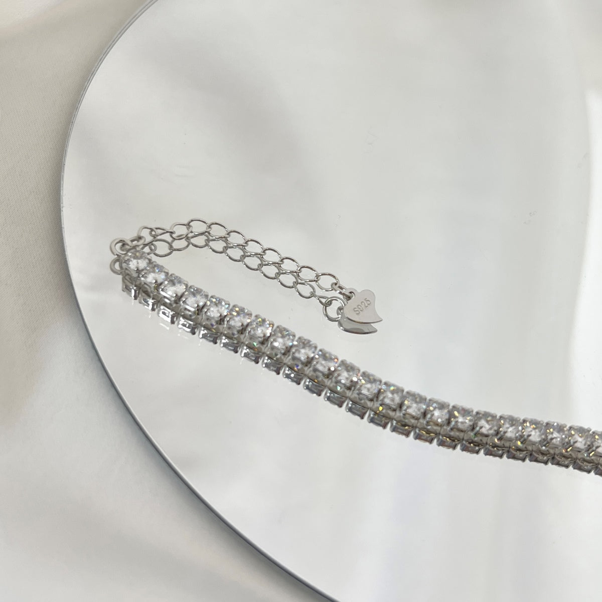 [Amore]Sparkling Round Cut Daily Bracelet