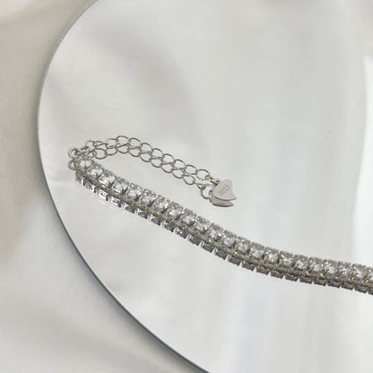 [Amore]Sparkling Round Cut Daily Bracelet
