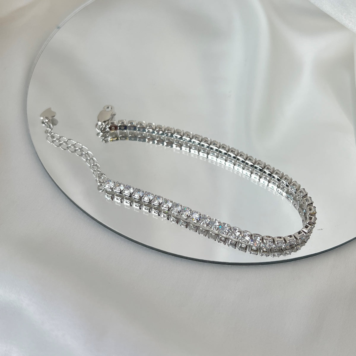 [Amore]Sparkling Round Cut Daily Bracelet