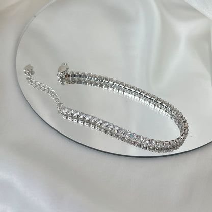 [Amore]Sparkling Round Cut Daily Bracelet