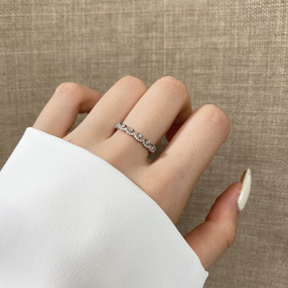 [Amore]Elegant Resplendent Round Shape Party Ring