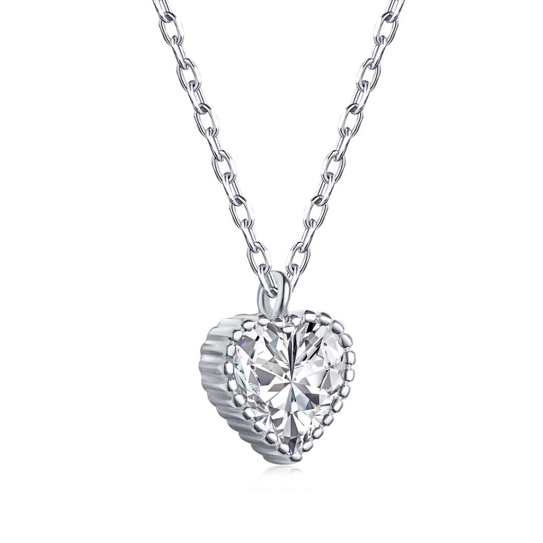 [Amore]Ornate Heart Shape Necklace