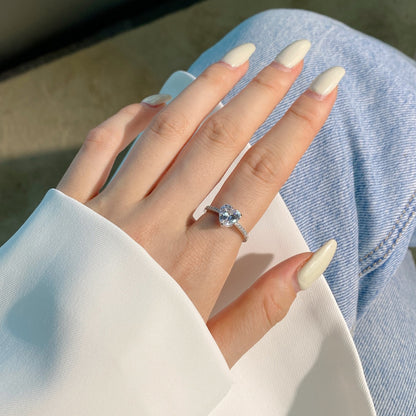 [Amore]2.0 Carat Dazzling Lustrous Heart Cut Lover Ring