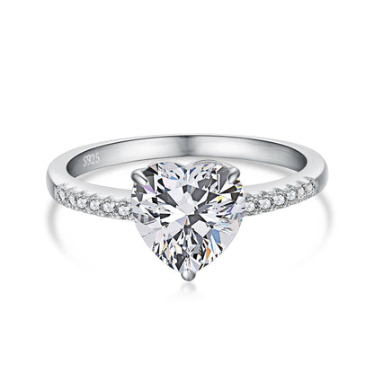 [Amore]2.0 Carat Dazzling Lustrous Heart Cut Lover Ring