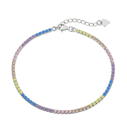[Amore]Dazzling Colorful Round Cut Daily Bracelet