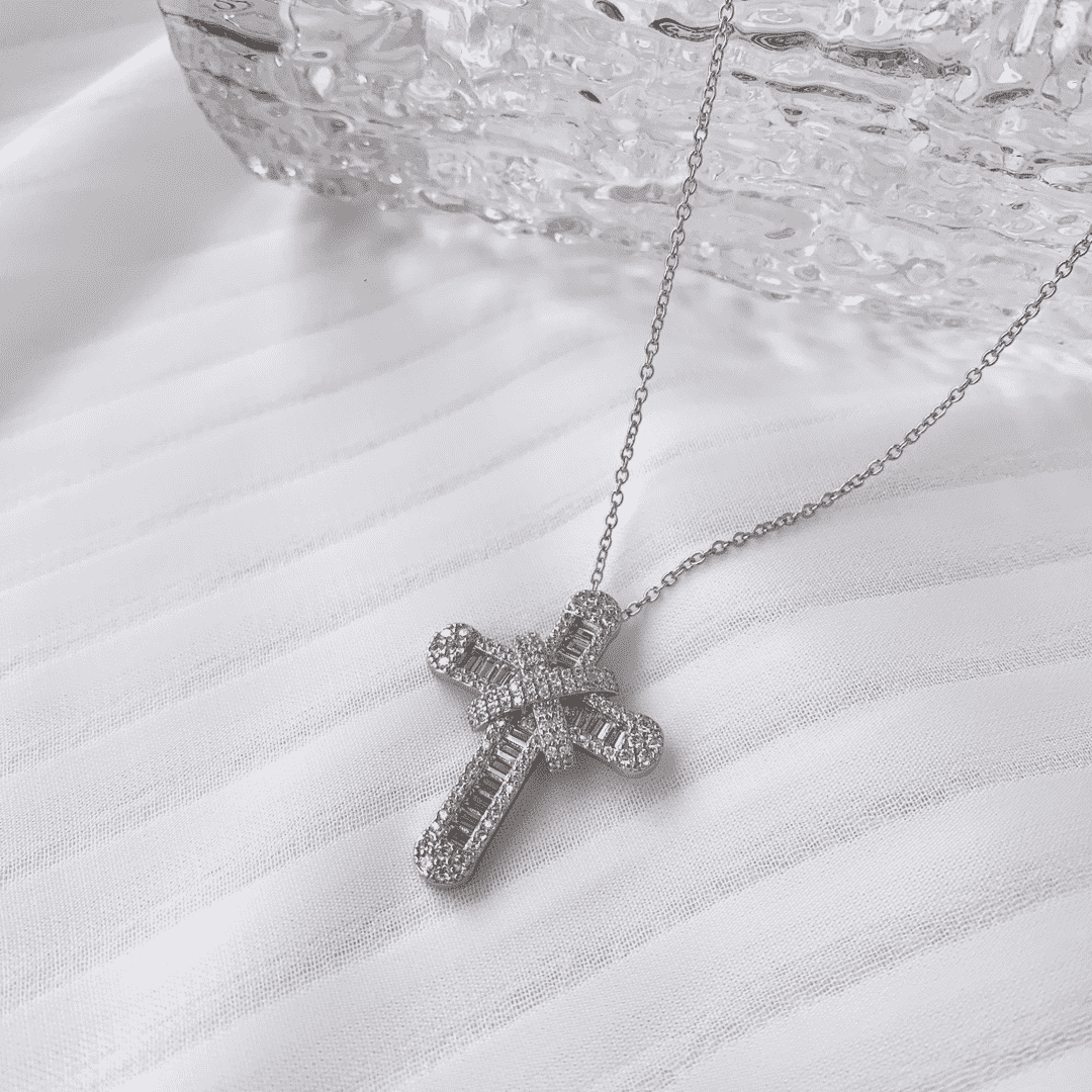 [Amore]Gypsophila With Dimonds Necklace