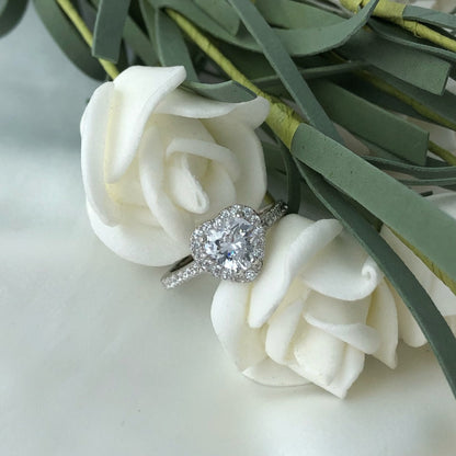 [Amore]Eternity Splashy Romantic Heart Shape Lover Ring