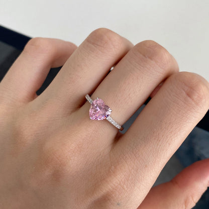 [Amore]2.0 Carat Dazzling Lustrous Heart Cut Lover Ring