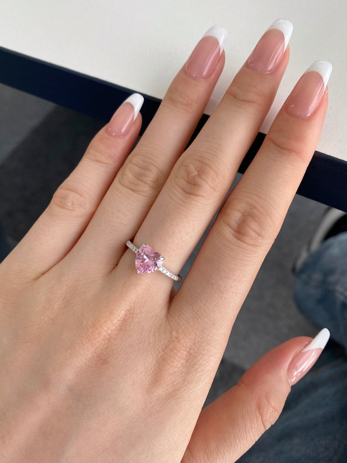 [Amore]2.0 Carat Dazzling Lustrous Heart Cut Lover Ring