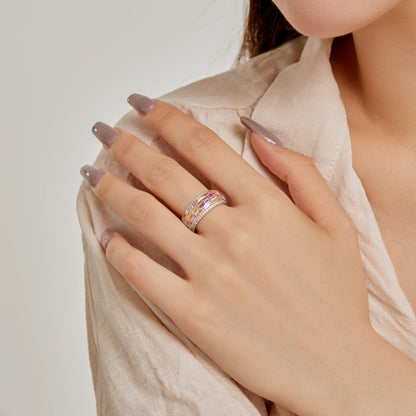 [Amore]Radiant Colorful Radiant Cut Daily Ring
