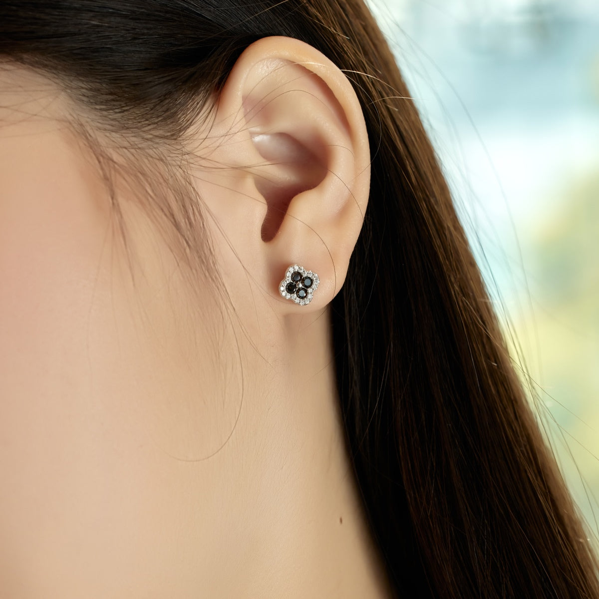 [Amore]Four-Leaf Clover Flower Shaped Earrings