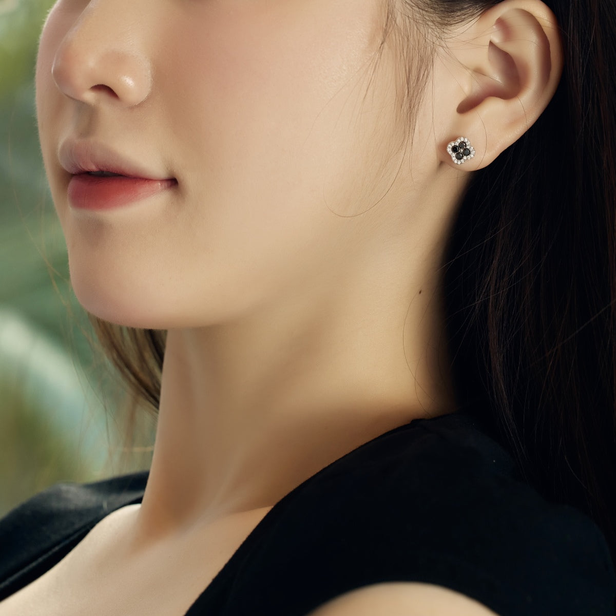 [Amore]Four-Leaf Clover Flower Shaped Earrings
