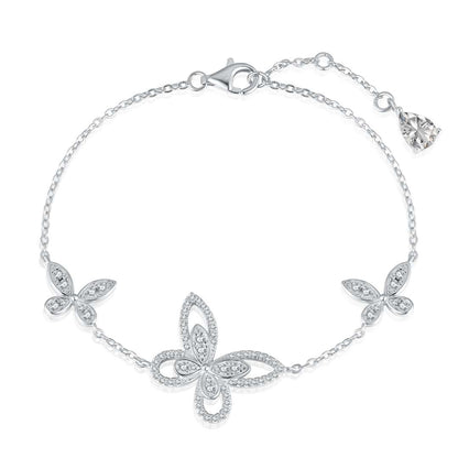 [Amore]Delicate Butterfly Pendant Bracelet