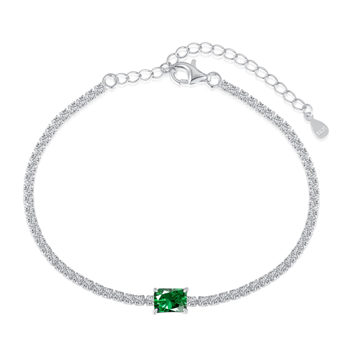 [Amore]1.0 Carat Unique Emerald Cut Banquet Bracelet
