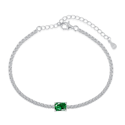 [Amore]1.0 Carat Unique Emerald Cut Banquet Bracelet