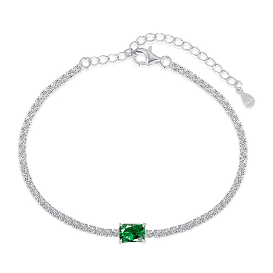 [Amore]1.0 Carat Unique Emerald Cut Banquet Bracelet