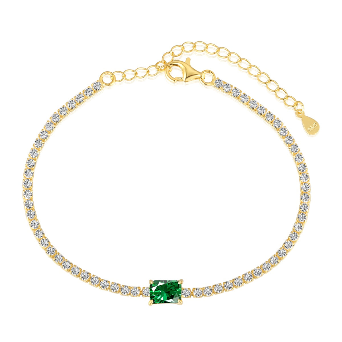 [Amore]1.0 Carat Unique Emerald Cut Banquet Bracelet
