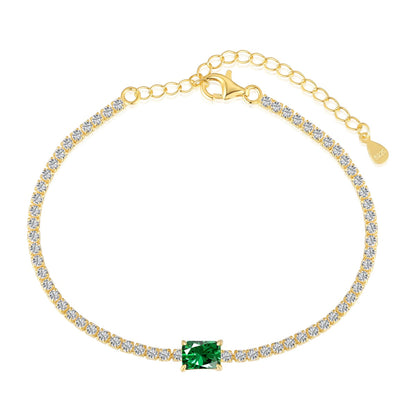 [Amore]1.0 Carat Unique Emerald Cut Banquet Bracelet