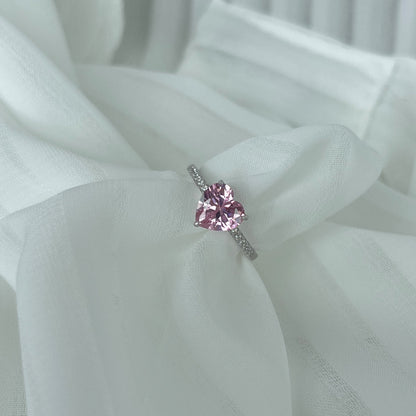 [Amore]2.0 Carat Dazzling Lustrous Heart Cut Lover Ring