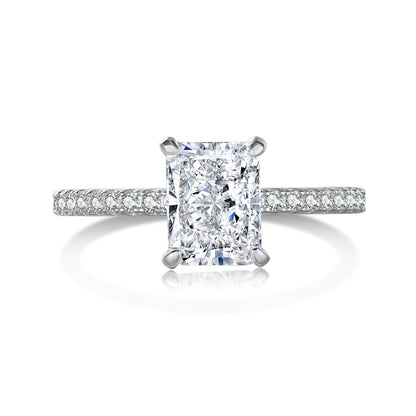 [Amore]2.0 Carat Dazzling Sparkling Radiant Cut Party Ring