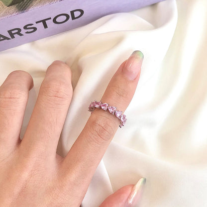 [Amore]0.25 Carat Radiant Romance Heart Cut Lover Ring