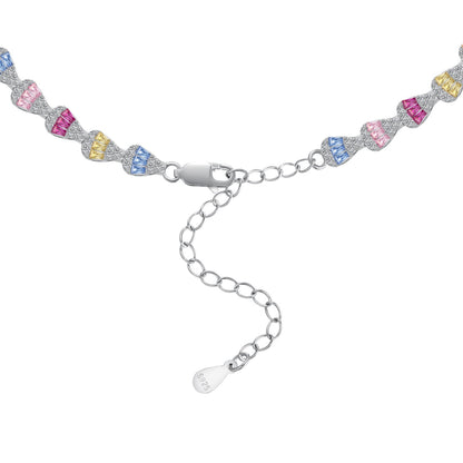 [Amore]Radiant Colorful Rainbow Necklace