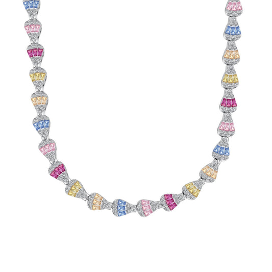 [Amore]Radiant Colorful Rainbow Necklace