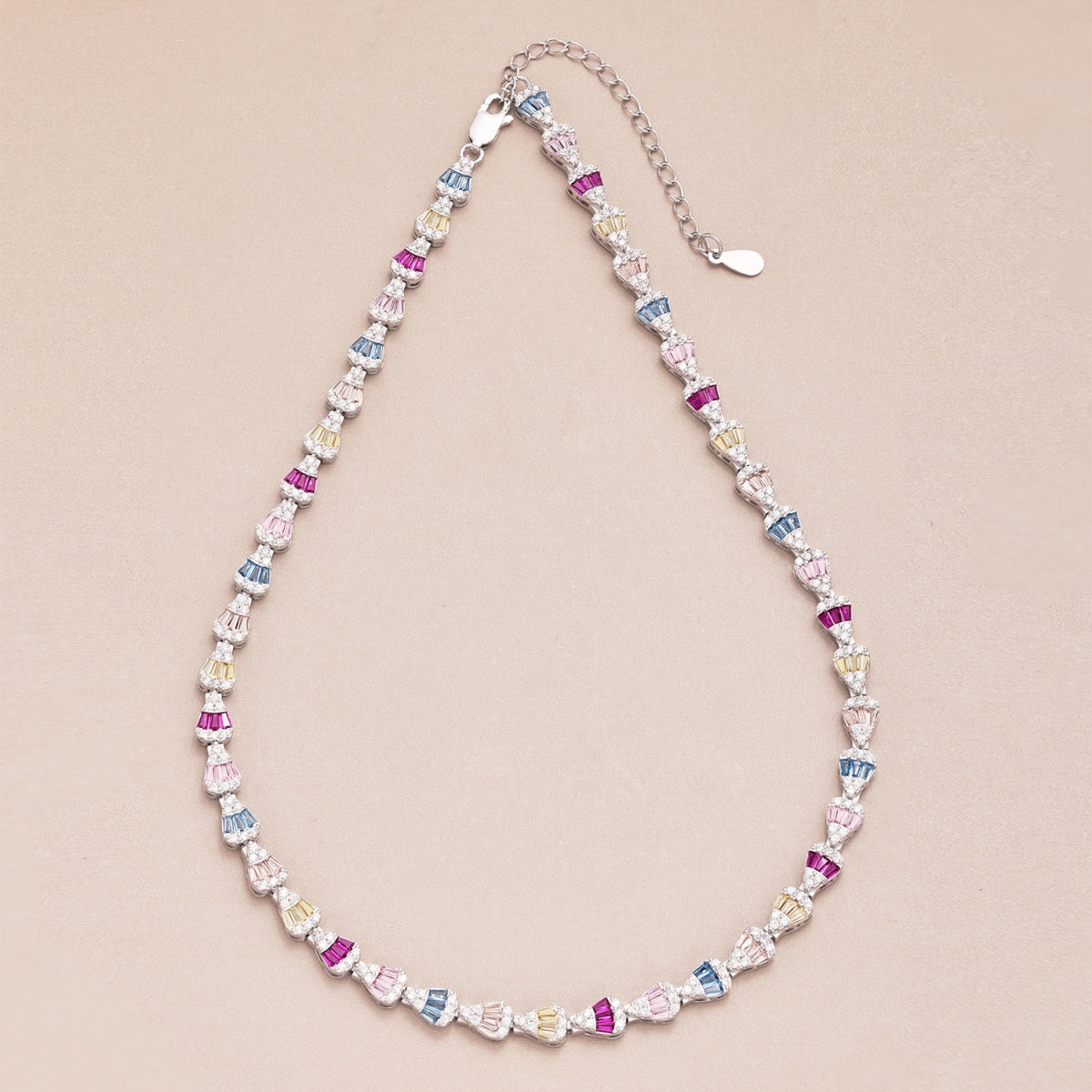[Amore]Radiant Colorful Rainbow Necklace