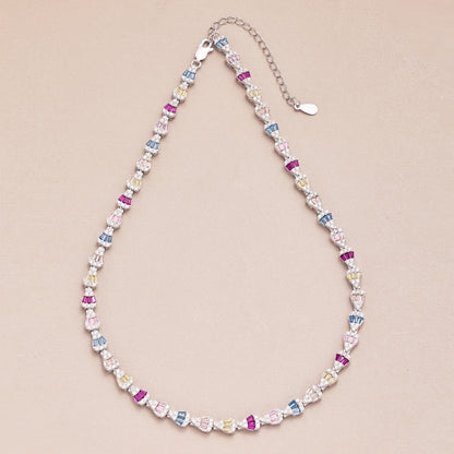 [Amore]Radiant Colorful Rainbow Necklace