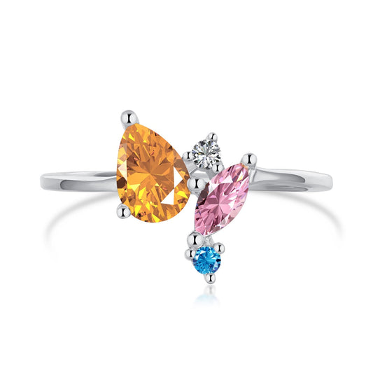 [Amore]Radiant Colorful Multi Cut Daily Ring