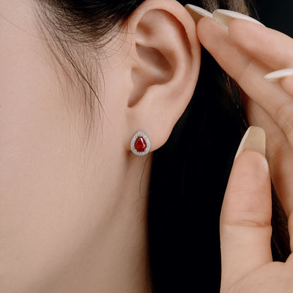 [Amore]Luxurious Water Drop Shape Earrings