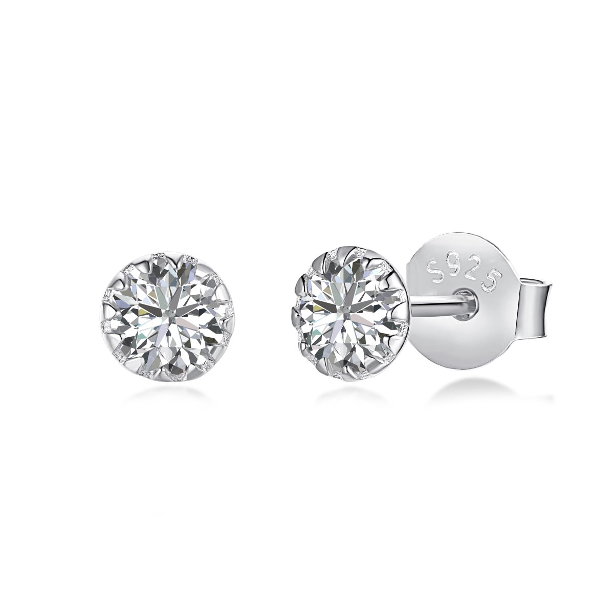 [Amore]Sparkling Colorful Round Shape Earrings