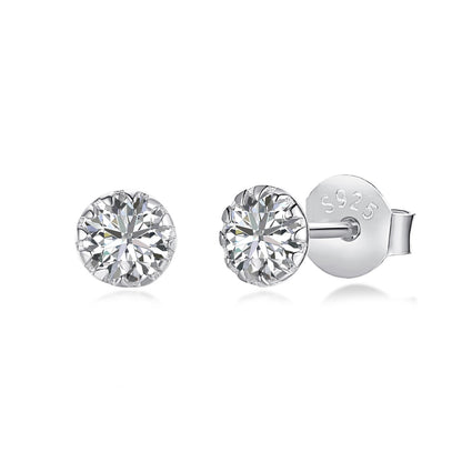 [Amore]Sparkling Colorful Round Shape Earrings