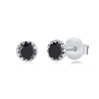 [Amore]Sparkling Colorful Round Shape Earrings