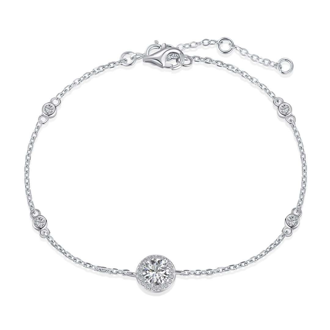 [Amore]Dazzling Round Cut Shape Bracelet