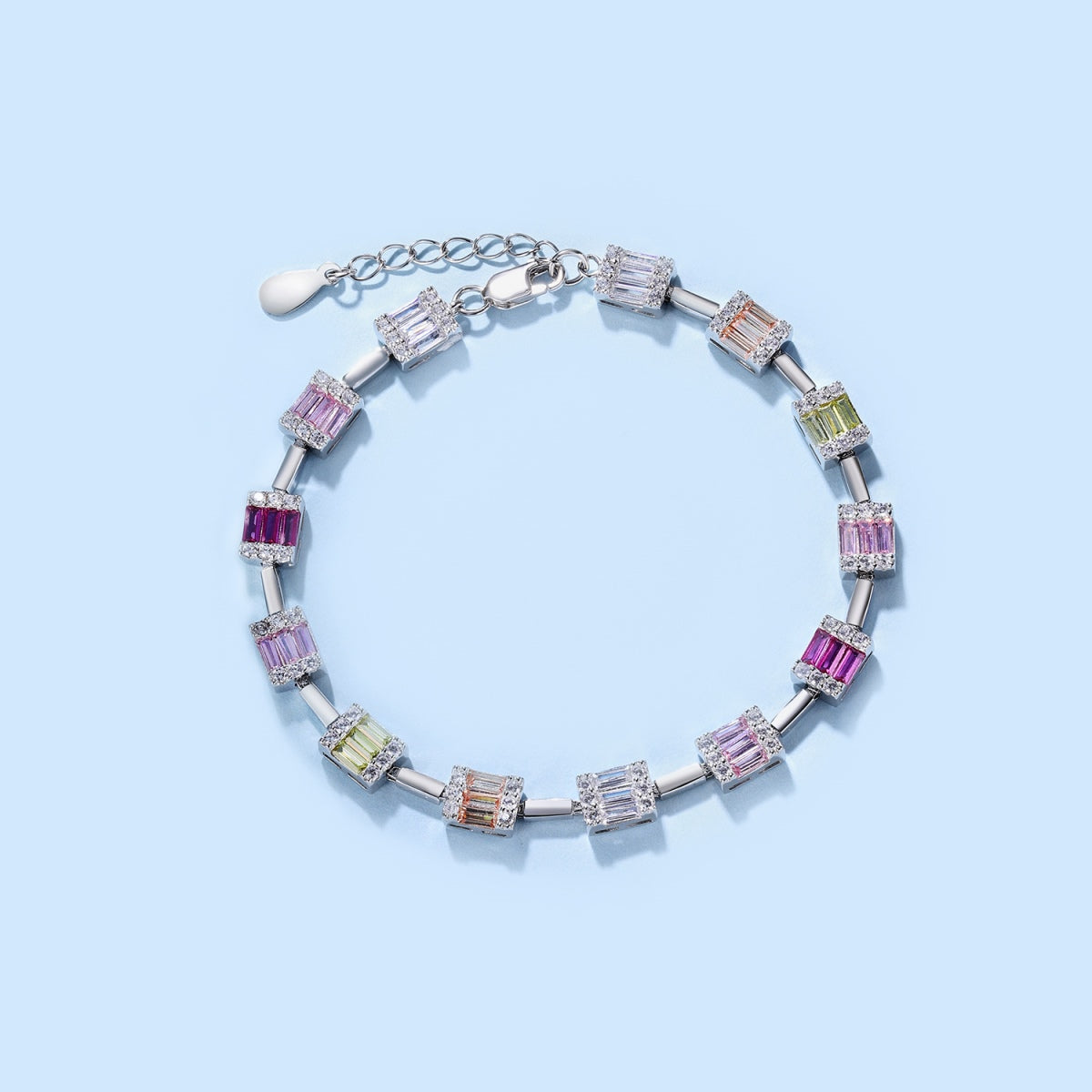 [Amore]Dainty Charming Emerald Cut Daily Bracelet